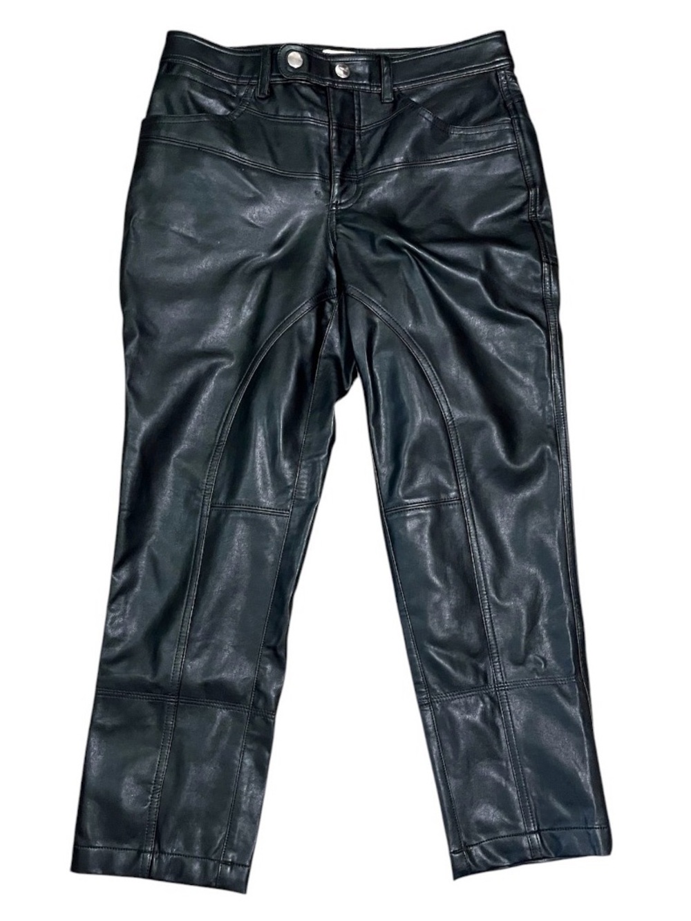 Free People We The Free Rebel Vegan Leather Pants Black Size 4